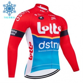 Cykeltrøje Langærmet Vinter 2024 Lotto Dstny Rød
